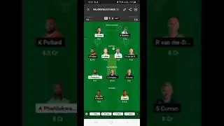 dream 11 team PR vs Mict dream team #mi #rr