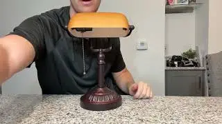 TORCHSTAR Bankers Desk Lamp with Pull Chain Switch, Amber Glass Shade Desk Lamps Review