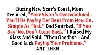 During New Year’s Toast, Mom Declared, “Your Sister’s Overwhelmed — You’ll Be Paying Her Rent
