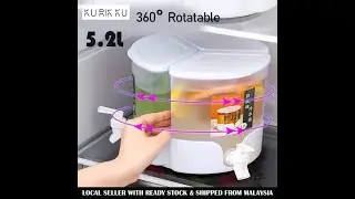 3 Compartment Rotating Detachable Beverage Water Juice Dispenser