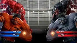 Халк и Веном против Красного Халка и Красного Венома &mdash; Marvel vs Capcom Infinite