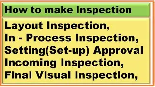 How to make Inspection reports