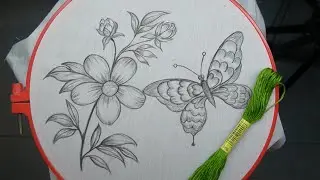 Красивые дизайны вышивки бабочек и цветов для начинающих
