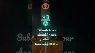 vehicle Speed detector along the road with Emoji #streetspeed717 #driving #speedlimit #violation