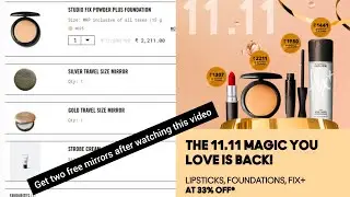 MAC Cosmetics THE 11.11 MAGIC YOU LOVE IS BACK SALE recommendation and freebie coupon code revealed
