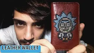 Handmade Rick and Morty Wallet | Leather Wallet Stitching Showcase (Rick Design)
