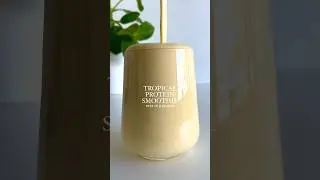 Healthy 4-ingredient Tropical Protein Smoothie🤩 #smoothie #shortswithcamilla #healthybreakfast