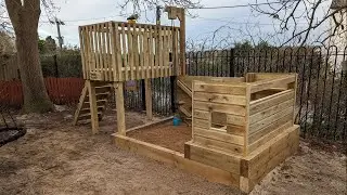 Building a large children's sand pit