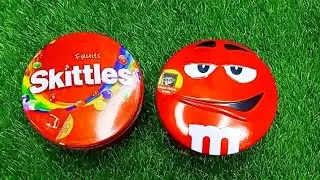 Satisfying video | unpacking 🍫mixing open Candy 2 M&M'S and Skittles Boxes ASMR