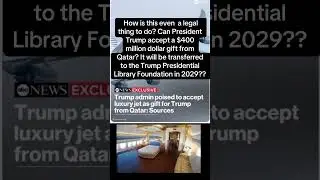 Is it legal for President Trump to accept a $4r Donald Trumps own use?#trump #politics #breakingnews