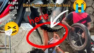 bike puncture Ho Gai 😭 | loss punctuary hi puncture Ho Gaya💔| how to puncture repair Apache 160 2v