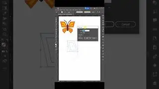 How To Draw Butterfly Speed Drawing in Adobe Illustrator #shorts