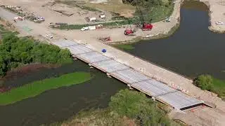 Hwy 41 Kings River Bridge Construction Compilation Week 18 in Stratford California Drone Footage