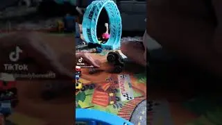 Playing Monster Jam #monsterjam #soldierfortune #monstertrucks #monstermom #monstermom #howwedo