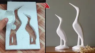 🦢 Swam Showpiece // White Cement craft // Cement craft ideas // Easy craft // Home decoration ideas