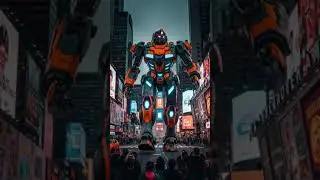 Giant Robot Walking on the road 😮😮😮😮#edit