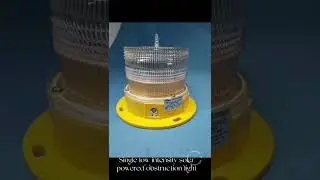 Single low intensity solar powered obstruction light