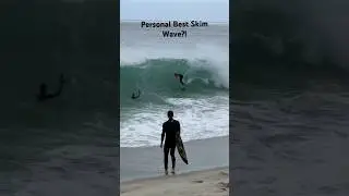 Wave of My Life from Hurricane Hilary!  #hurricane #hilary #skimboarding #shorts