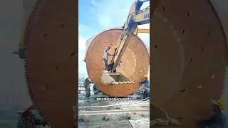 The largest granite mining cutting machine 4800mm #stonecutting #granitemining