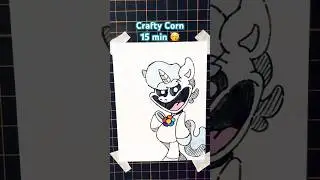 【Poppy Playtime】How to draw Crafty Corn in 5sec,10sec,30sec,1mins,15mins #craftycorn #poppy #shorts