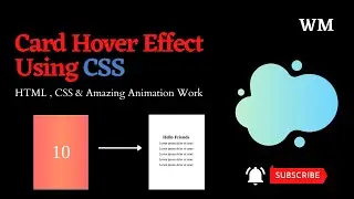 Card Hover Effect With HTML & CSS | web design | Animation