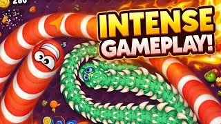  RED KING SNAKE 🐍 TRAPPED THE MONSTER 😈 | SNAKE.IO GAMEPLAY #wormszone #snakeio 