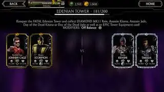 MORTAL KOMBAT FATAL EDENIAN TOWER BATTLE 181 COMPLETED