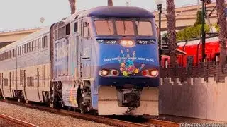 Amtrak Trains & A Coaster in San Diego, CA (August 18th, 2013)