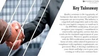 Benefits of ISO 9001 Certification for a Logistics Company