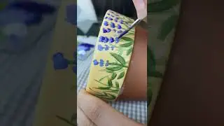 How I Paint This, Watch Me Paint 🎨  | Purple Flower Pattern | Acrylic on Terracotta | #shorts