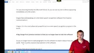 Dragon Naturally Speaking Demo - Microsoft Word
