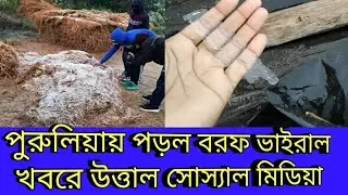 পুরুলিয়ায় পড়ল বরফ ভাইরাল খবরে উত্তাল সোস্যাল মিডিয়া, purulia snowfall viral news Bengali |