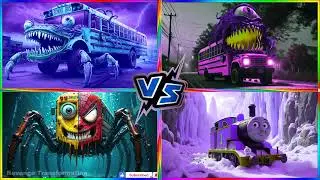 THOMAS TRAIN EATER vs TRANSFORMER TANK vs SCHOOL BUS🎶CoffinDance Song