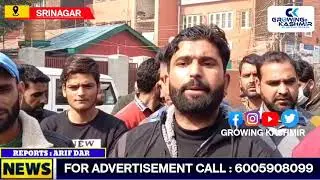 Fire and emergency aspirants protest at Press Colony Srinagar.