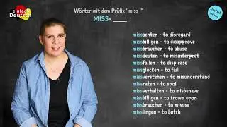 Miss- Das negative deutsche Pr&auml;fix! Einfach Deutsch lernen mit einfachDeutsch.de Deutsch verstehn