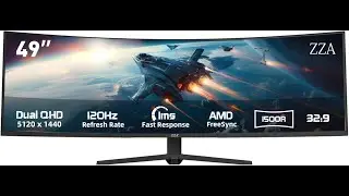 Review: ZZA 49 Inch Curved Monitor 2025 - Ultimate 32:9 Dual QHD Ultrawide