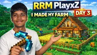 Minecraft Day 3 - I Built My Own Farm House 🌾🔥 | Minecraft Series 