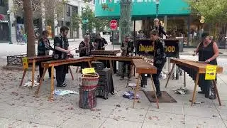 Bangidza (Clip) - Singing Wood Marimba, downtown Santa Cruz, Oct 2022