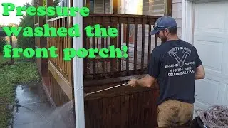 front porch pressure wash timelapse