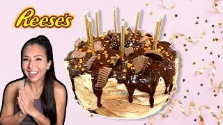MAKING REESE'S EXPLOSION CAKE FOR ERIK'S BIRTHDAY!