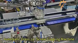 Single Head Glass Bottle Screw Capping Machine with Cap Feeder, Twist Off Capper Equipment