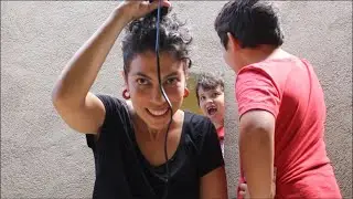 Raspei o cabelo com a ajuda do meu sobrinho | part. André (Andrew)
