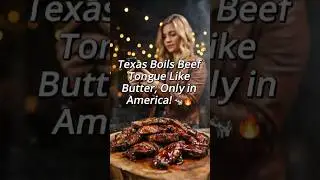 Texas Boils Beef Tongue Like Butter, Only in America! 🐄🔥#America #Texas #Food