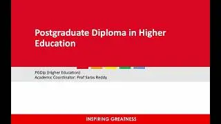 2022 PG Diploma in Higher Education Online Orientation