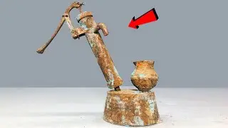 Rusty antique Hand Pump Restoration - Lot Of Amazing restoration Techniques video