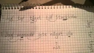 Svensk reduktion och  betoning -  2 exempel