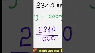 Mass | Convert mg into g #maths #viralshorts #grade07 #trendingshorts #mathshorts #mathematics