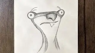 how to draw Sid from Ice Age step by step | cute cartoon character drawing | easy pencil drawing