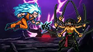 🔥GOKU SSJ 3 BLUE VS TS ZORO IN JUMP FORCE MUGEN