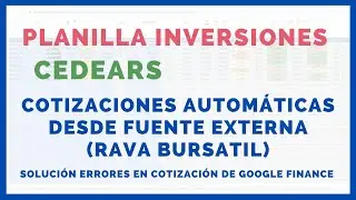 💸 ¿Cómo IMPORTAR las COTIZACIONES de tus CEDEARS desde un sitio externo? 💲 ImportXML Google Sheets